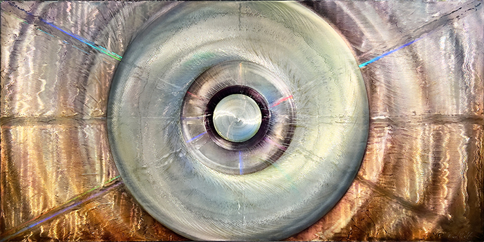 Quantum Quirk optical mixed media artwork by Red Wolf Fine Art