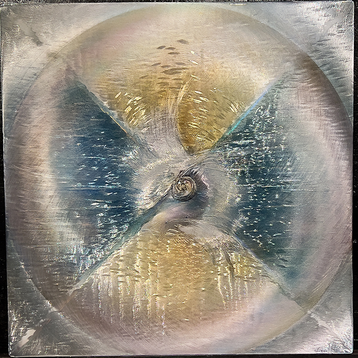 Focal Point optical mixed media artwork by Red Wolf Fine Art