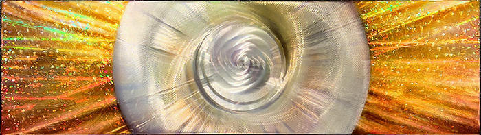 Sun Pearl optical mixed media artwork by Red Wolf Fine Art