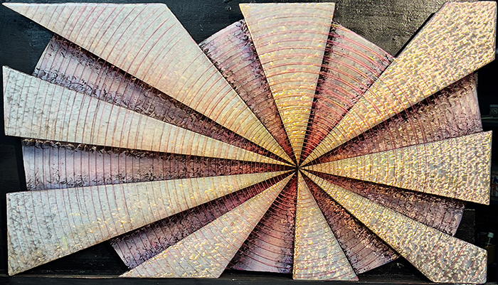 Dimensional Study optical mixed media artwork by Red Wolf Fine Art