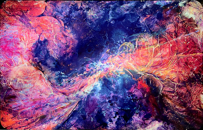 Moment optical mixed media artwork by Red Wolf Fine Art